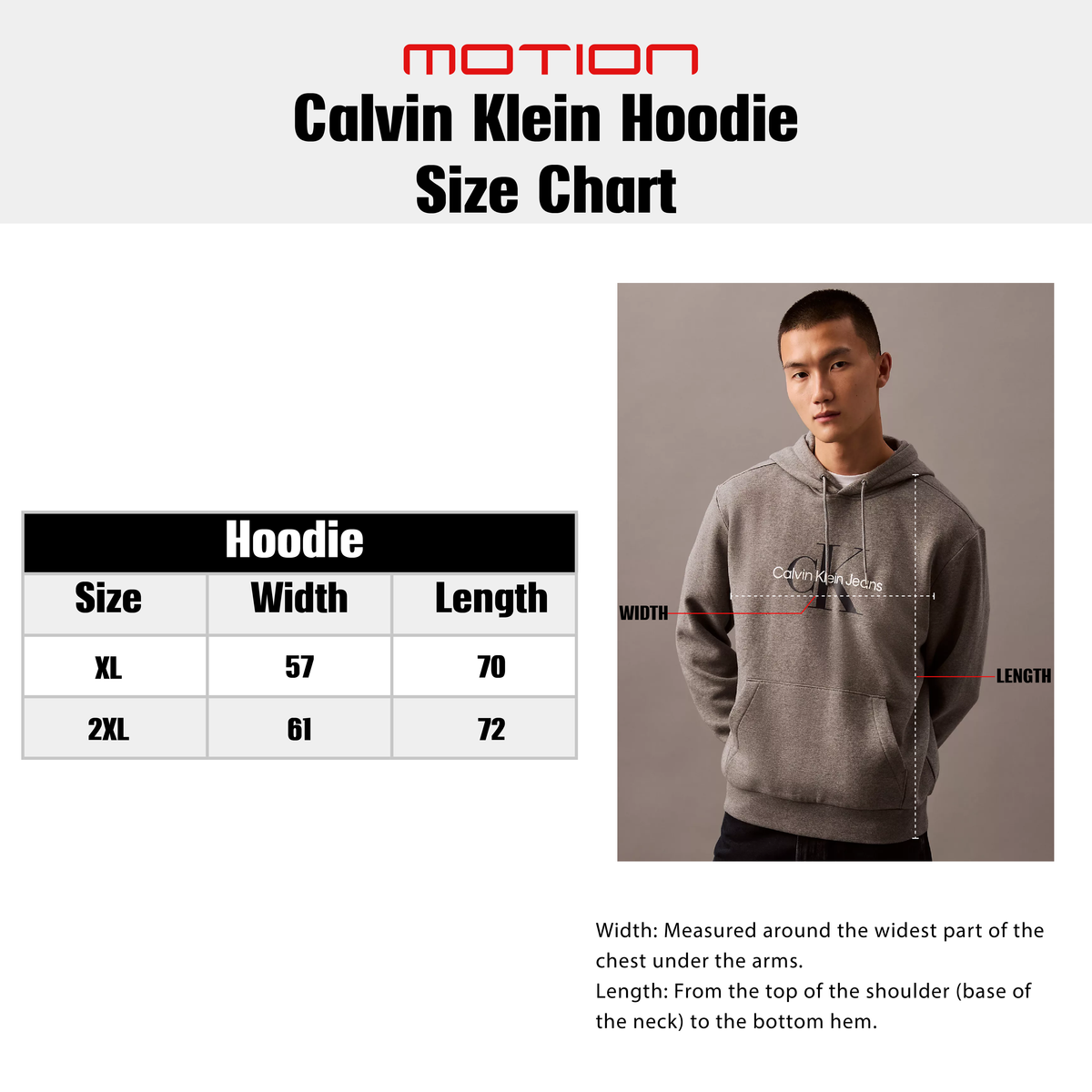Size guide – Calvin Klein