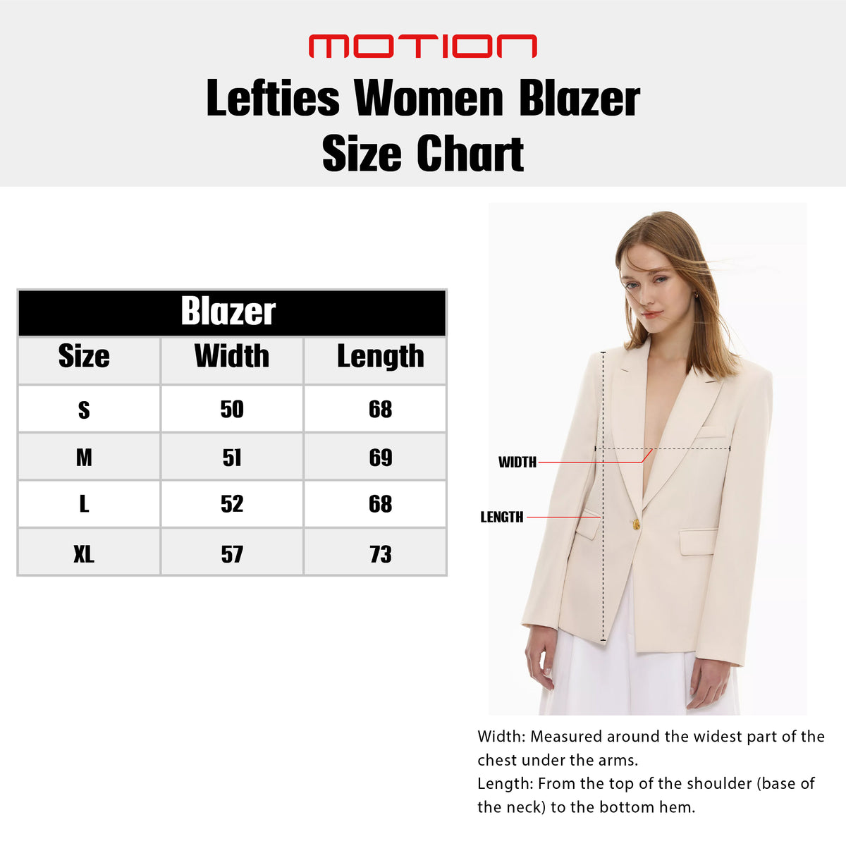 Size guide – Lefties Women Blazer