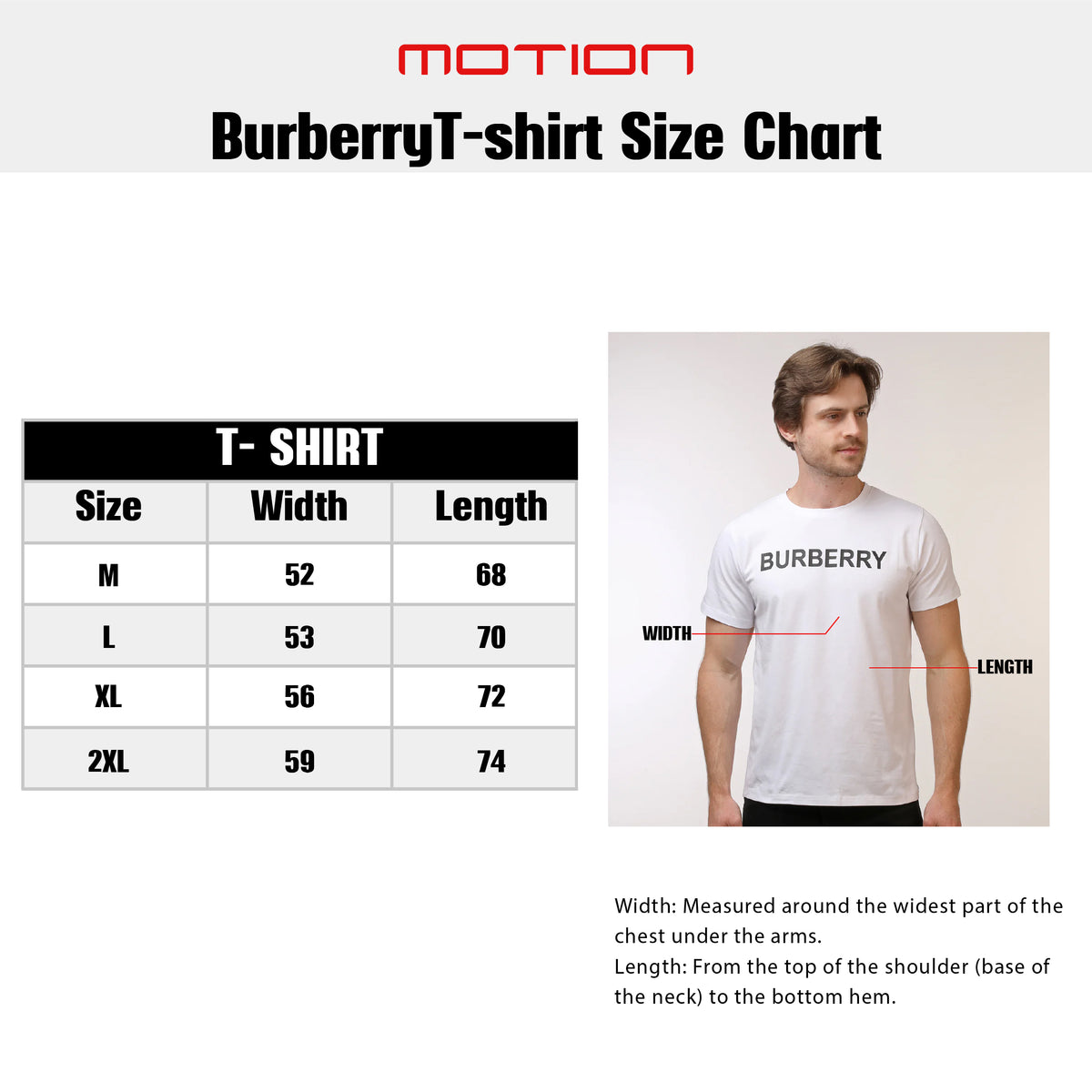 Size guide – Burberry T-Shirt