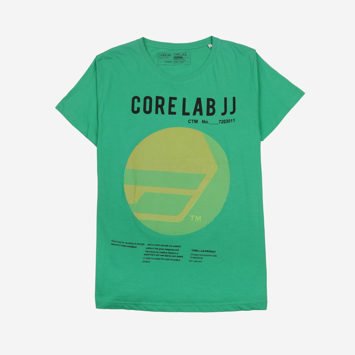 JACK & JONES T.SHIRT PRINTED J J BLACK