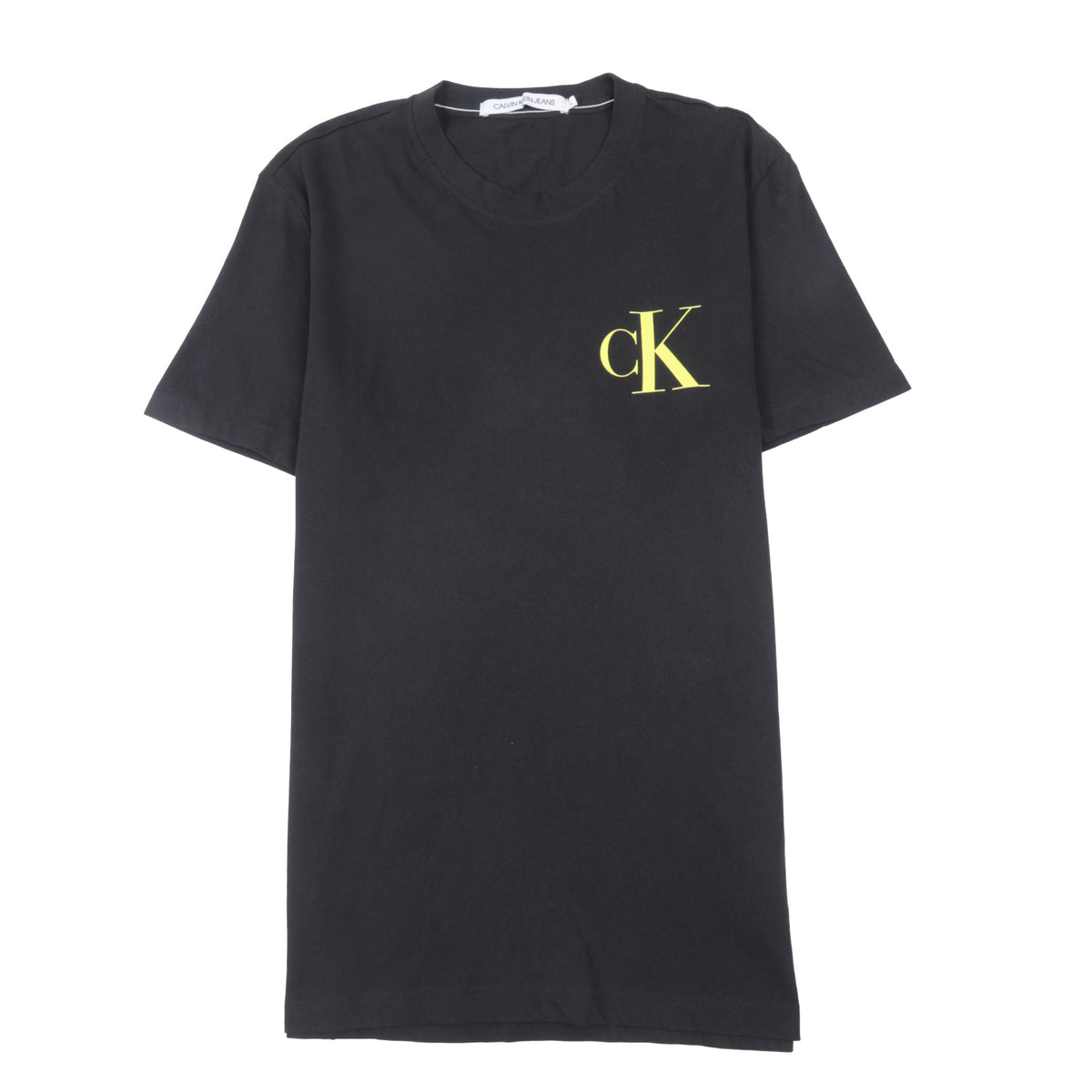 CALVIN KLEIN JEANS T.SHIRT PRINTED CK ON CHEST YELLOW