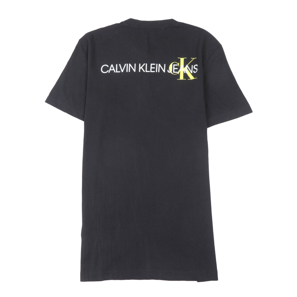 CALVIN KLEIN JEANS T.SHIRT PRINTED CK ON CHEST YELLOW