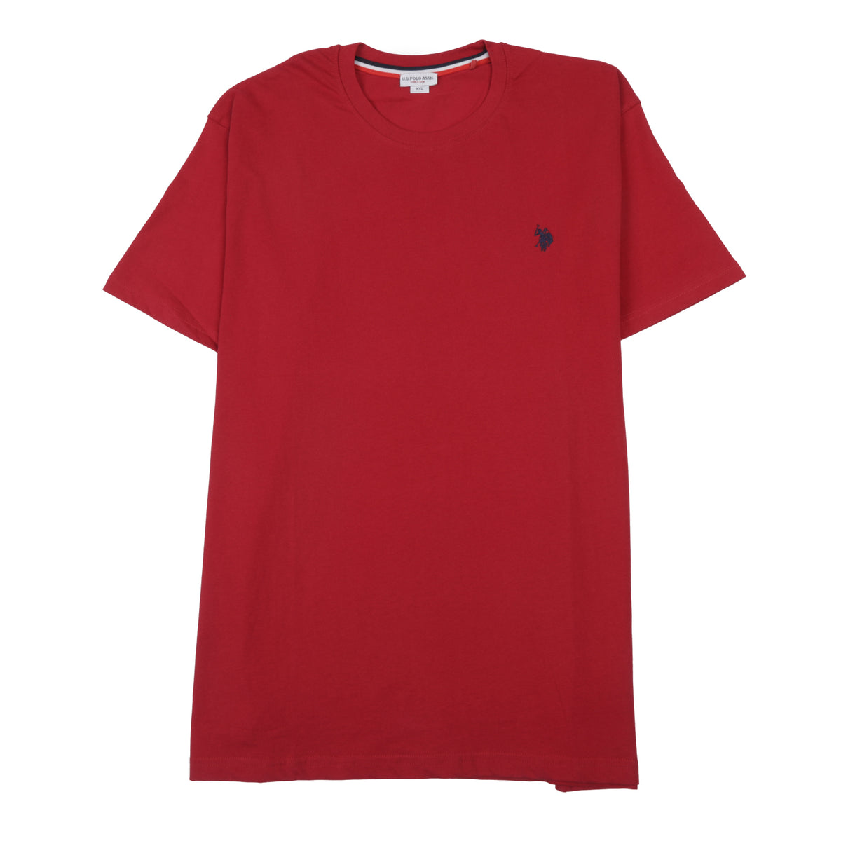 U.S.POLO ASSN T.SHIRT RAPPER LOGO ON CHEST BLACK