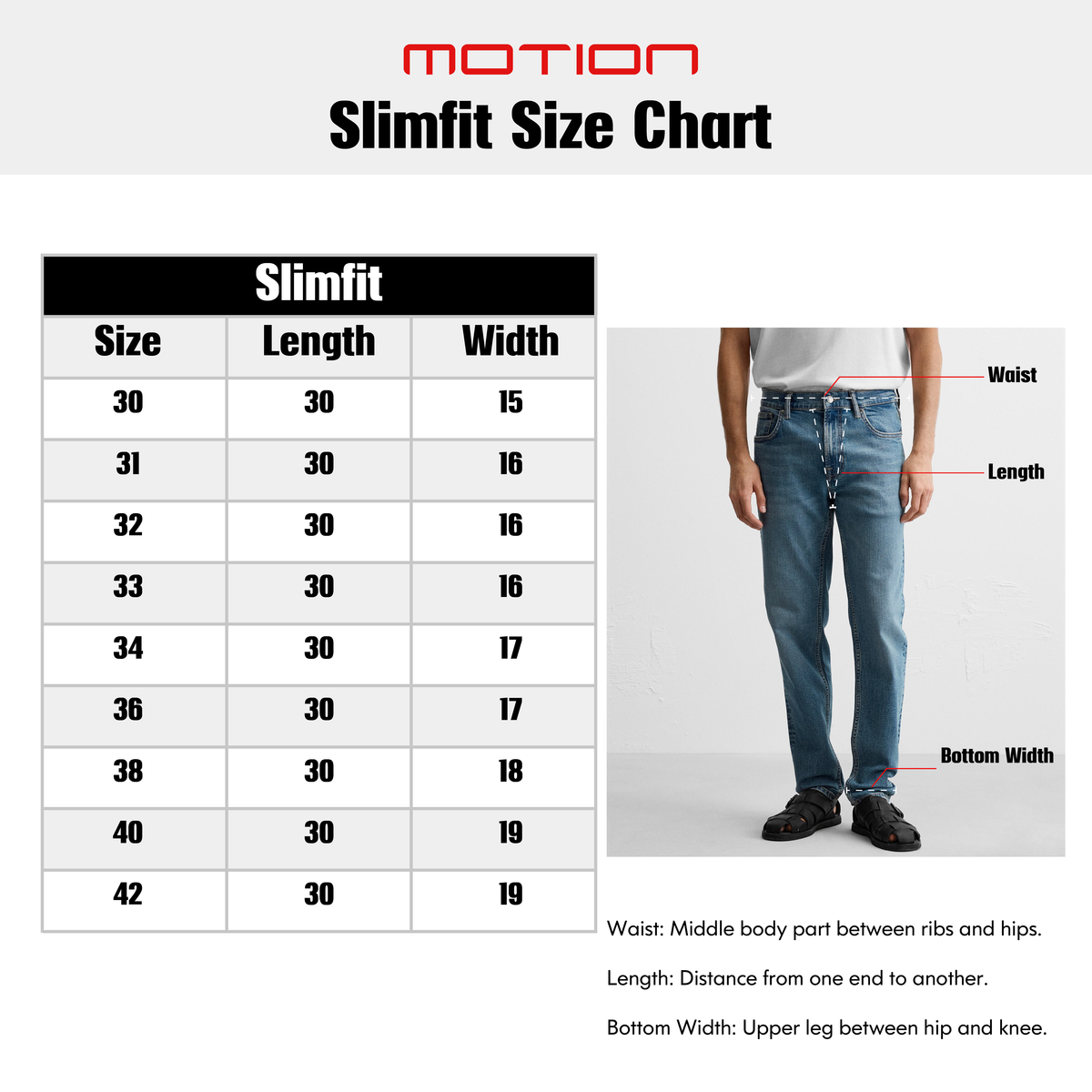Size guide – HACKETT Pants