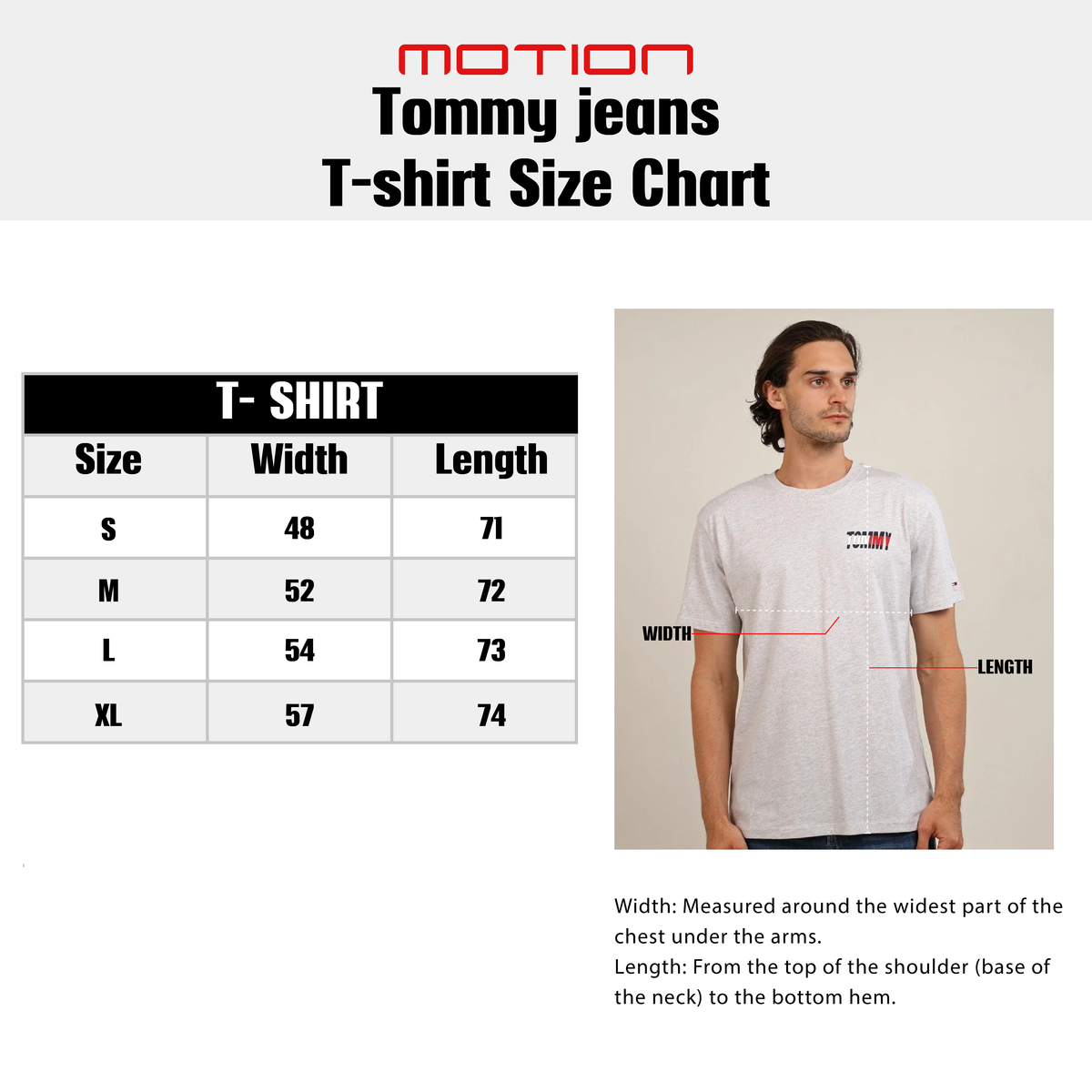 Size guide – Tommy Jeans Slim Fit T-Shirt