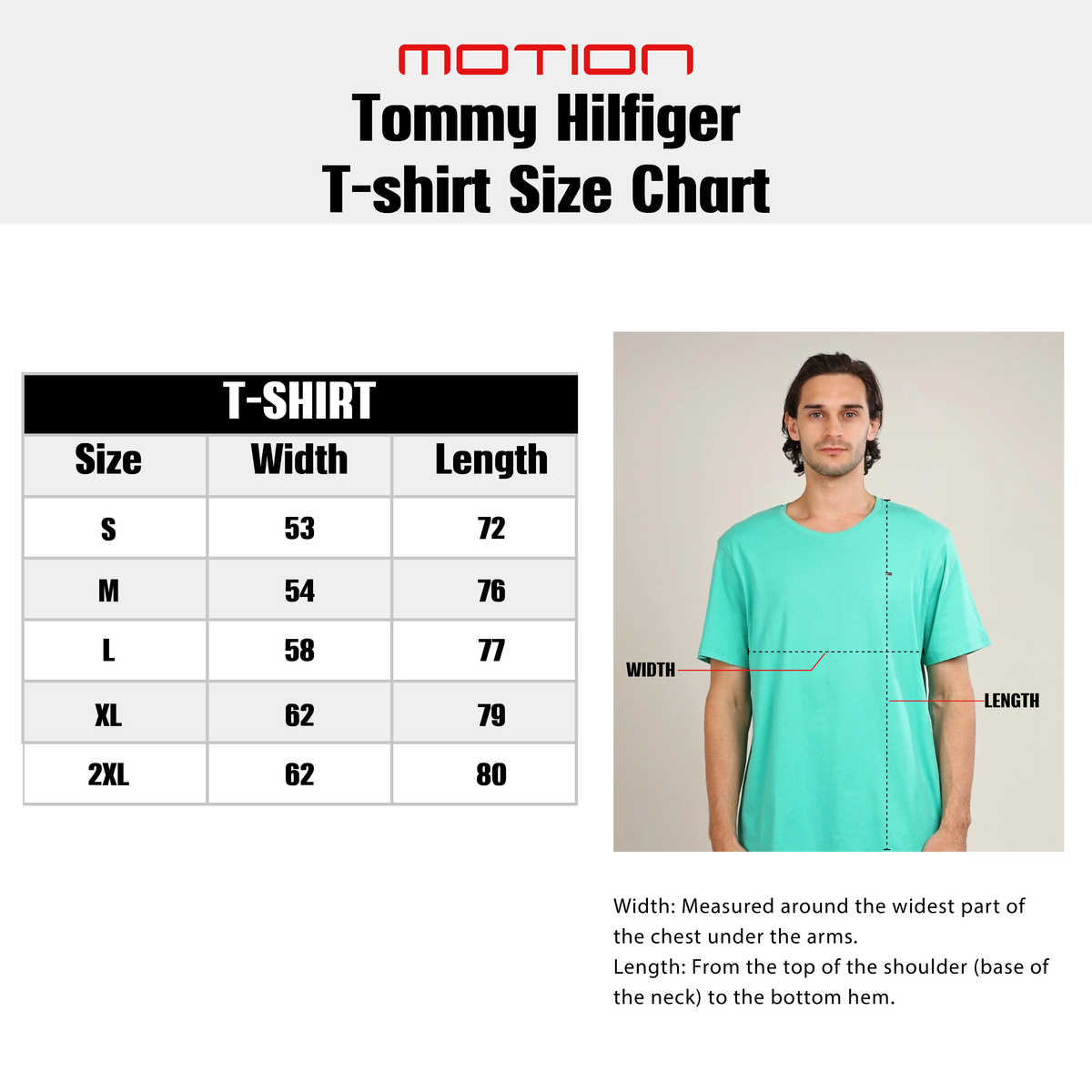 Size guide – Tommy Hilfiger Crewneck  T-Shirt