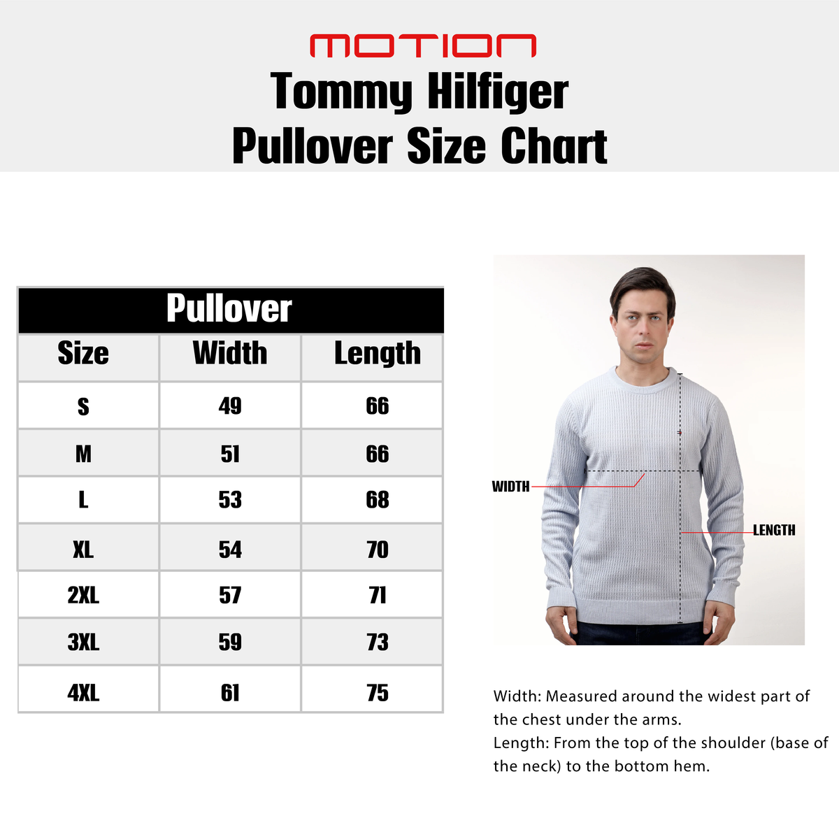 Size guide – Tommy Hilfiger