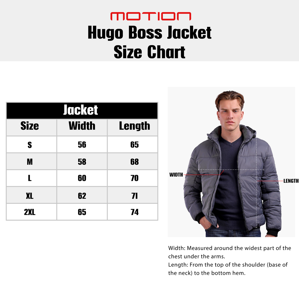 Size guide – Hugo Boss Jacket