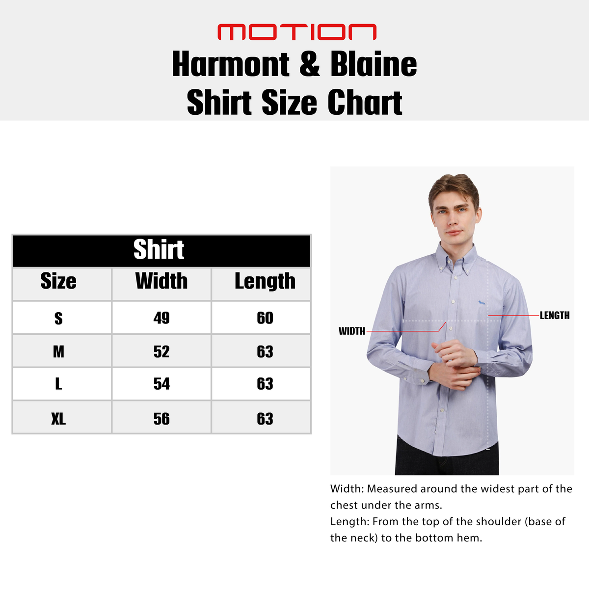 Size guide – Harmont & Blaine