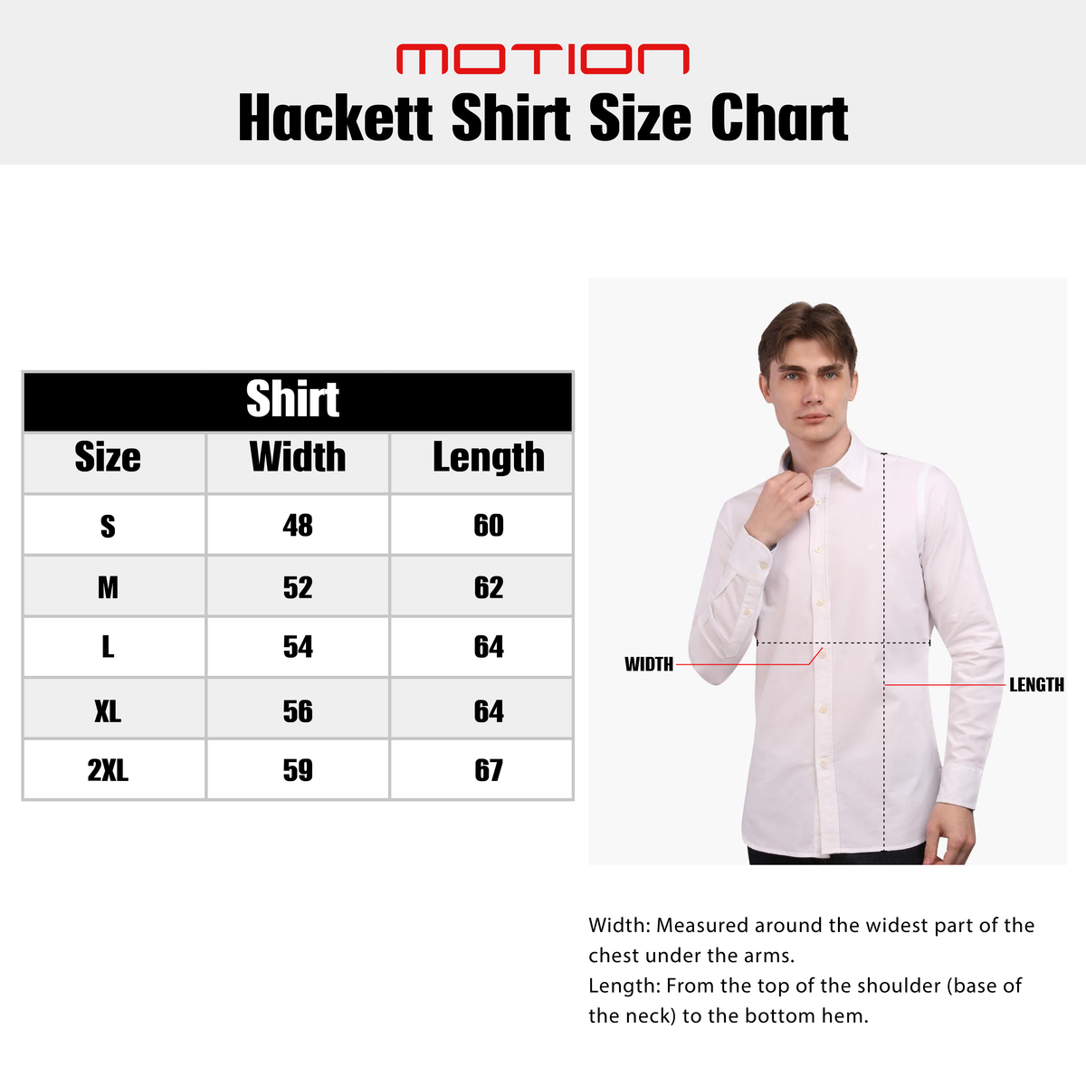 Size guide – HACKETT Shirt