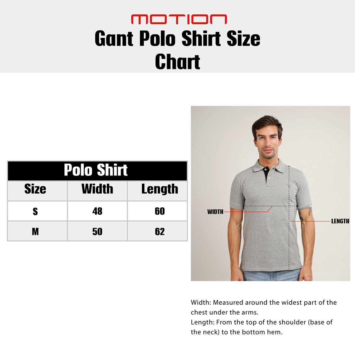 Size guide – GANT Polo Shirt