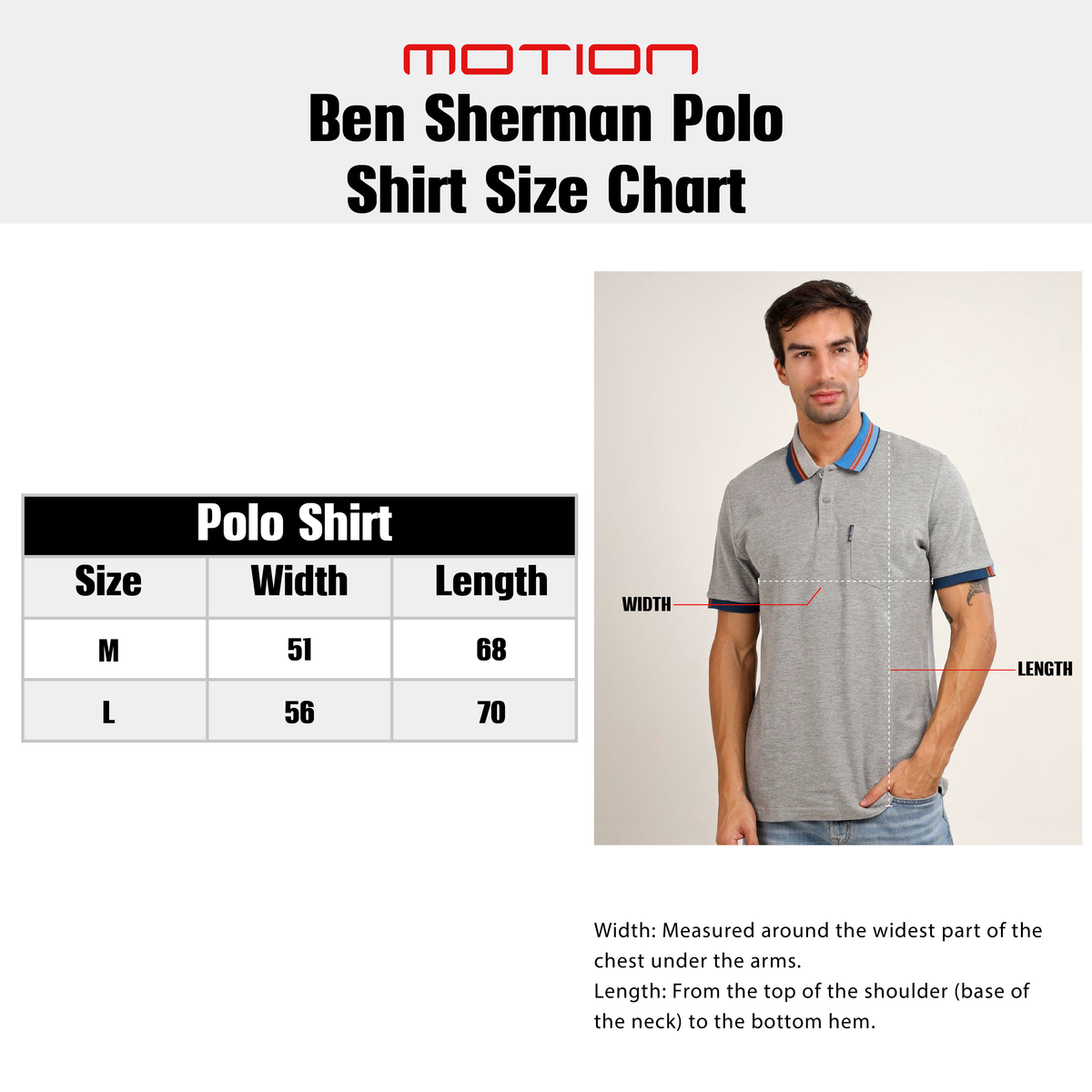 Size guide – Ben Sherman