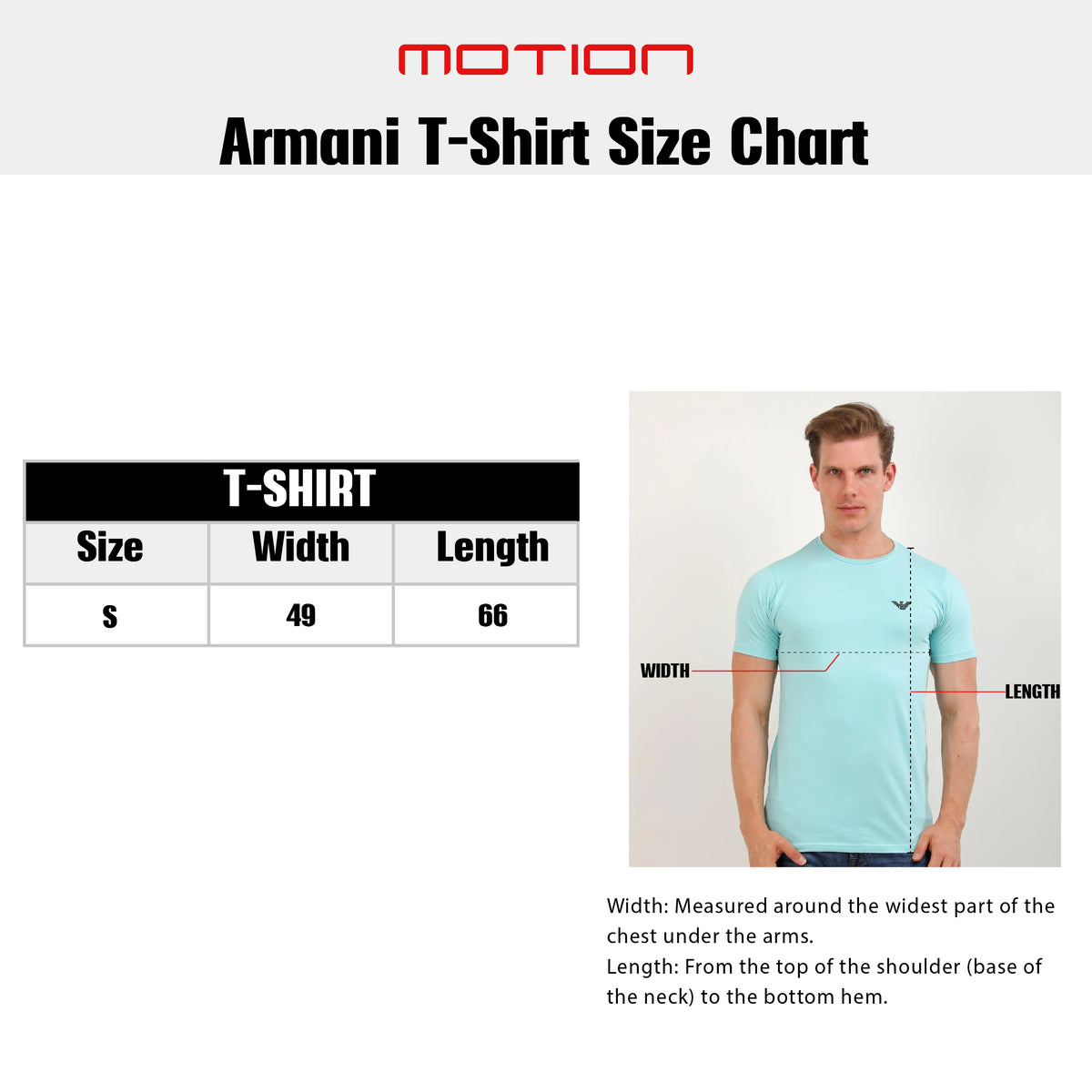 Size guide – Armani Jeans T-Shirt