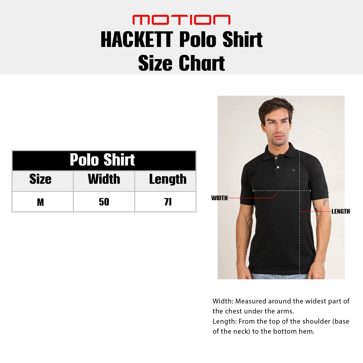 Size guide – HACKETT Polo Shirt