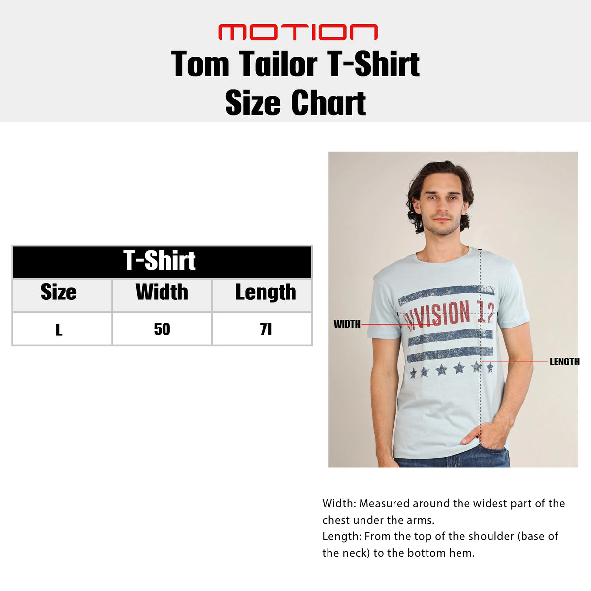 Size guide – Tom Tailor Slim Fit T-Shirt